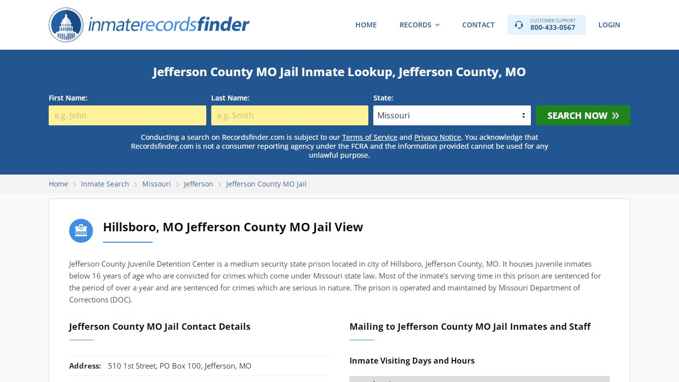 Jefferson County MO Jail Roster & Inmate Search, Jefferson ...