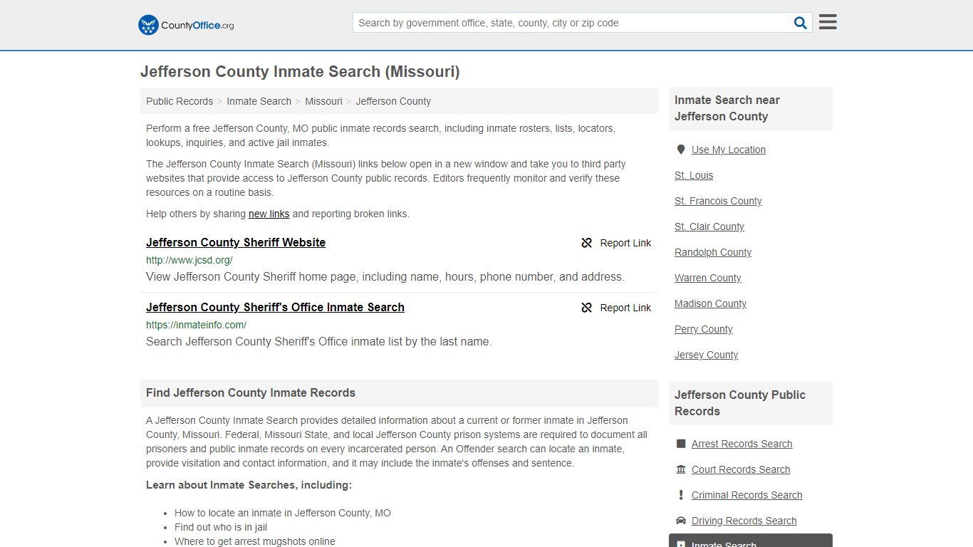 Inmate Search - Jefferson County, MO (Inmate Rosters ...